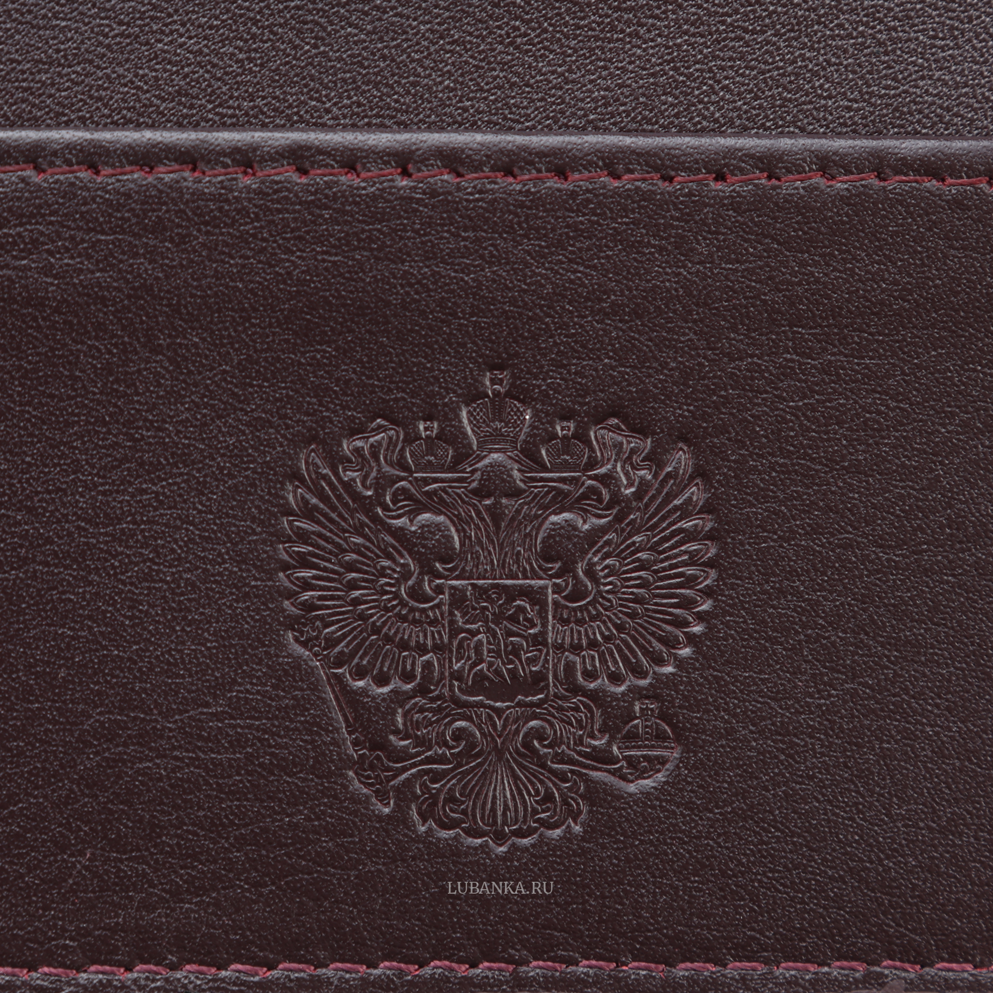 Картхолдер двухсторонний Россия бордовый