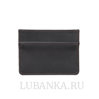Картхолдер двухсторонний без символики темно коричневый
