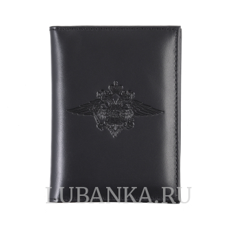 Обложка для автодокументов МВД с картхолдером черная
