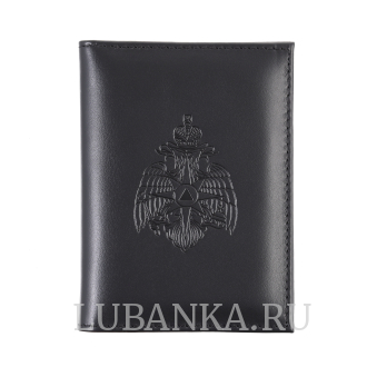 Обложка для автодокументов МЧС с картхолдером черная