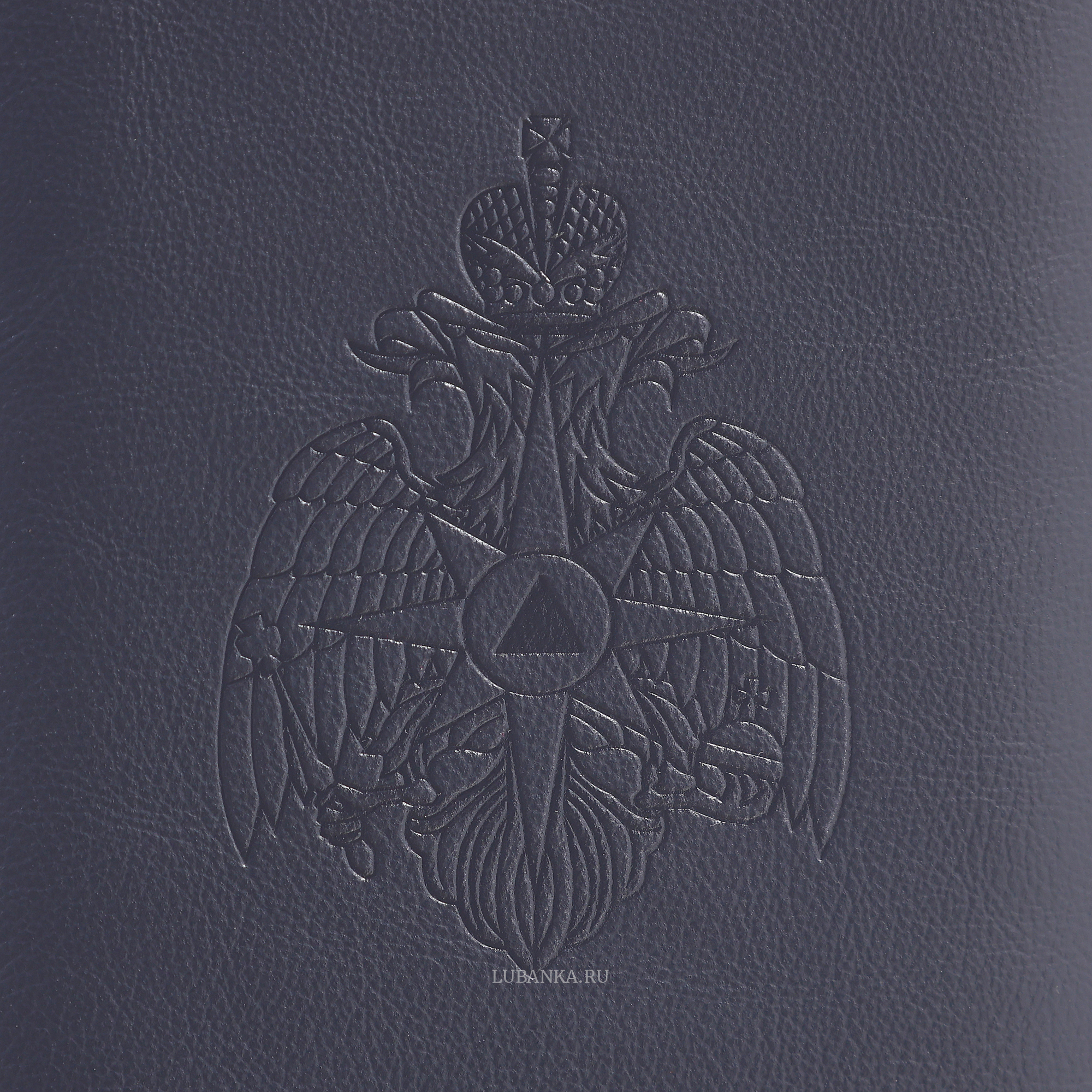 Обложка для автодокументов МЧС с картхолдером темно синяя