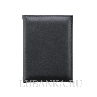 Обложка для автодокументов без символики с картхолдером черная