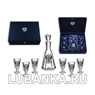 Хрустальные рюмки лафитники «Дворянский» с графином